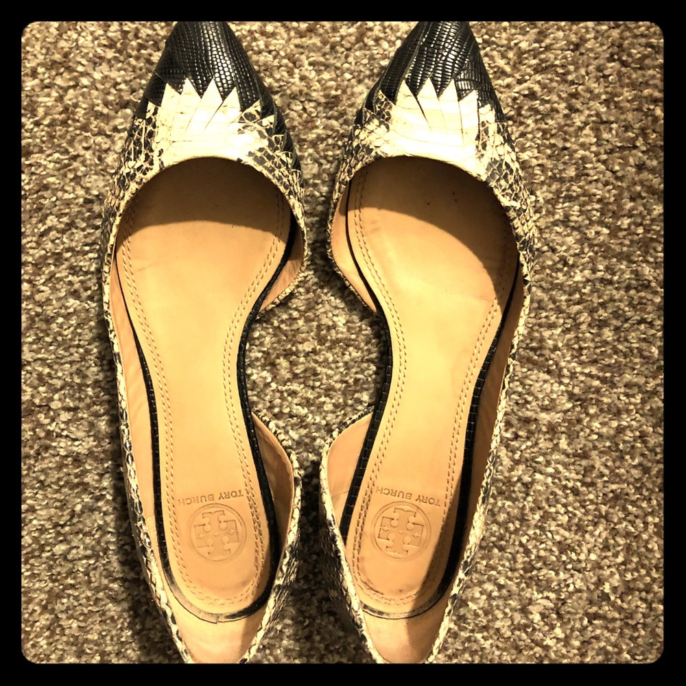 Tory Burch snakeskin flats